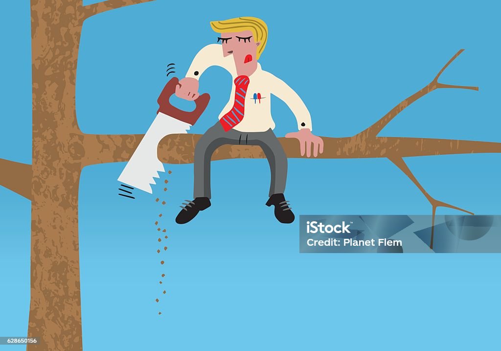 cutting branch sitting on